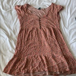 Peach floral dress